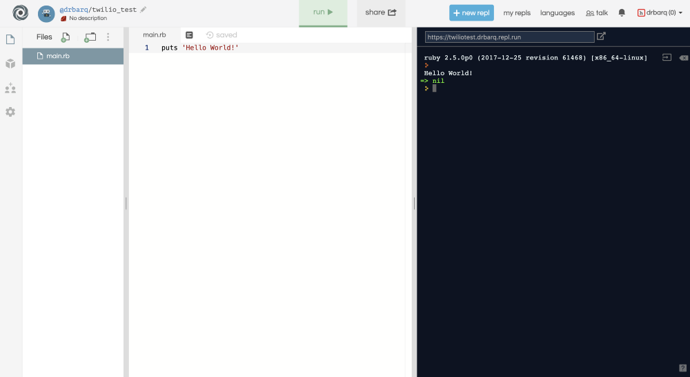 I bet you $50 I can teach you to how to send yourself a text using Twilio and Repl.it